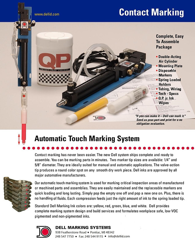 Contact Marking Dell Marking Systems